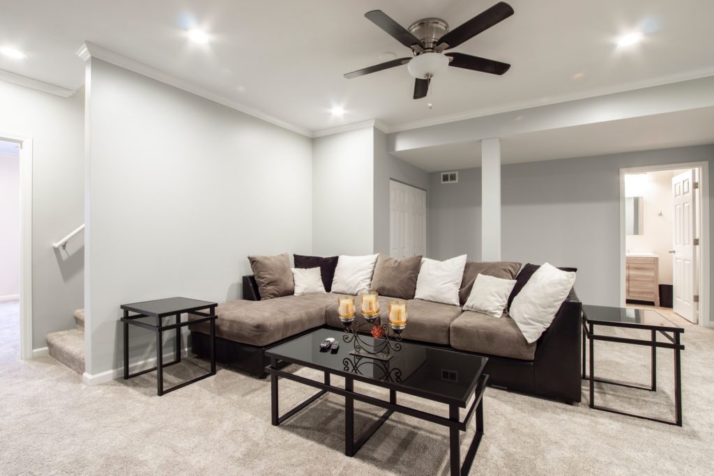 recessed lights in basement lower level