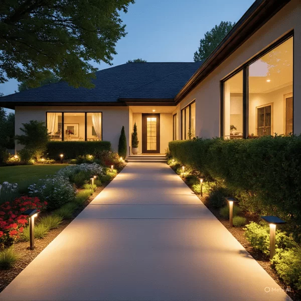 Exterior lighting adds value to your home with safety and ambiance.